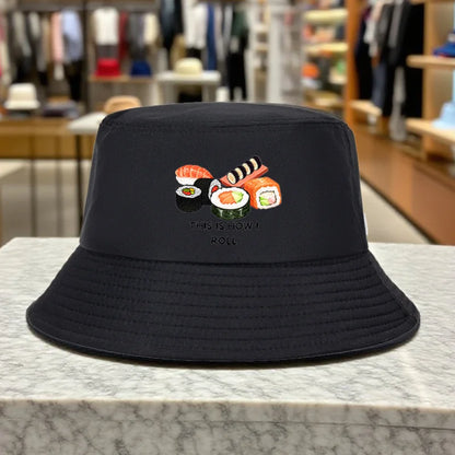 Sushi Roll Nigiri Zushi Foldable Outdoor Travel Bucket Hat