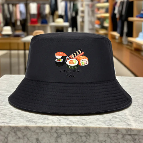 Sushi Roll Nigiri Zushi Foldable Outdoor Travel Bucket Hat