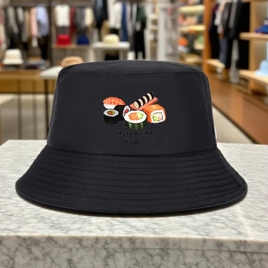 Sushi Roll Nigiri Zushi Foldable Outdoor Travel Bucket Hat