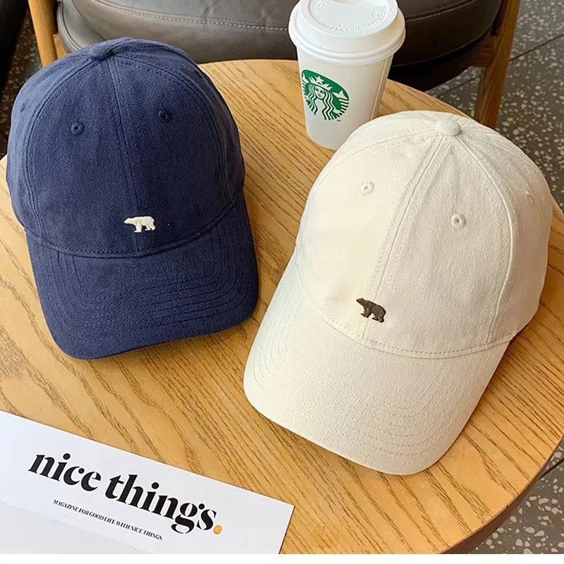 Summer Versatile Polar Bear Embroidered Baseball Cap