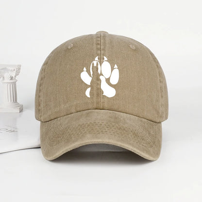 Wolf Paw Washed Vintage Baseball Cap