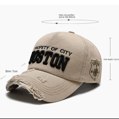 Trendy Worn Cowboy Baseball Cap Embroidery Trucker Cap