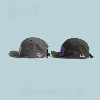 5 Panel Short Brim Embroidered Baseball Cap Ladies' Sun Hat, Quick Dry Breathable Mesh, Lightweight, Stylish Versatile Cap