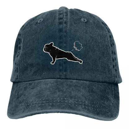 French Bulldog Yoga Baseball Cap