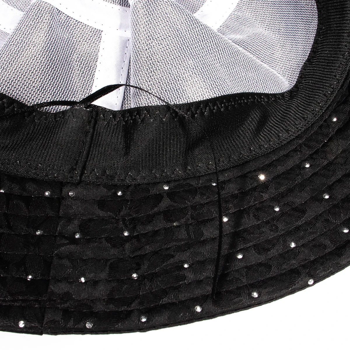 Solid Black Elegant Women Hat Rhinestone Casual