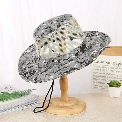 Breathable Mesh Collapsible Outdoor Fishing Bucket Hat