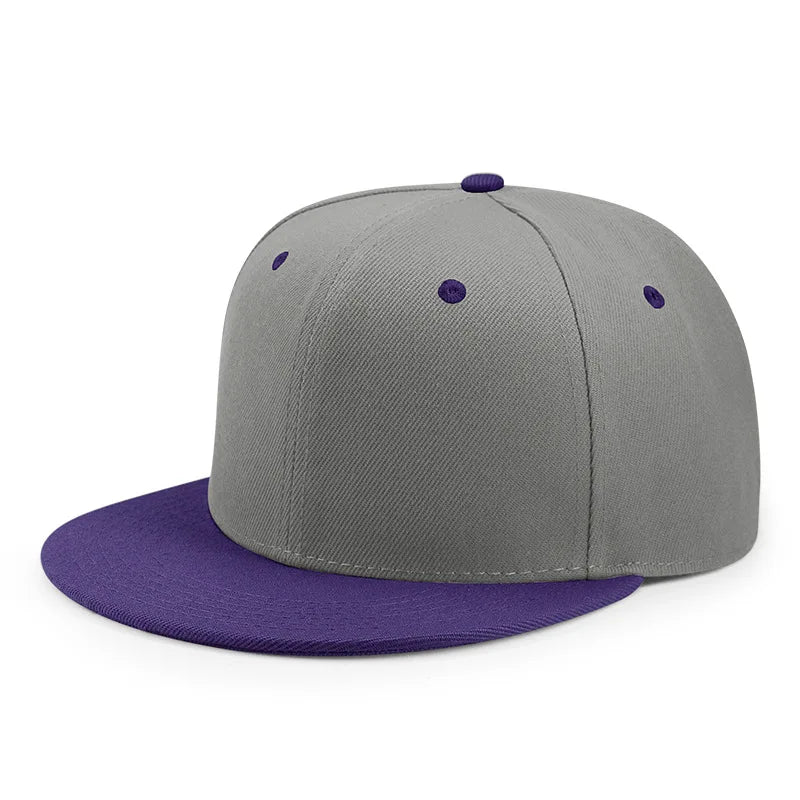 Wholesale 40 Colors Adjustable Flat Peak Snapback Caps Lady Fashion Polyester Plain Baseball Hat Men Hiphop Blank Sport Cap Adijustable 55-60cm