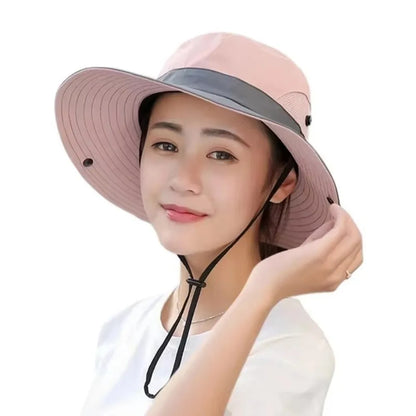 Adjustable Quick-Dry Breathable Wide Brim Bucket Hat