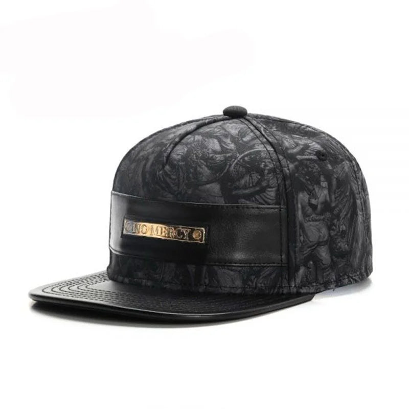 Luxury Embroidered Cotton Flat Brim Snapback Cap