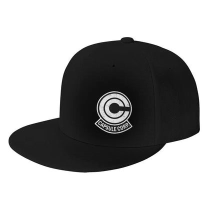 Flat Brim Hats Capsule Corp Print Baseball Cap