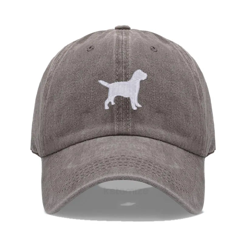 Dog Embroidered Soft Cotton Baseball Cap