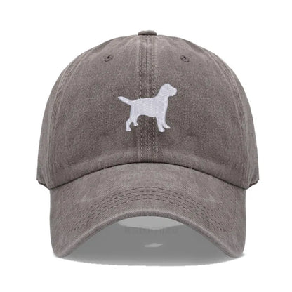 Dog Embroidered Soft Cotton Baseball Cap