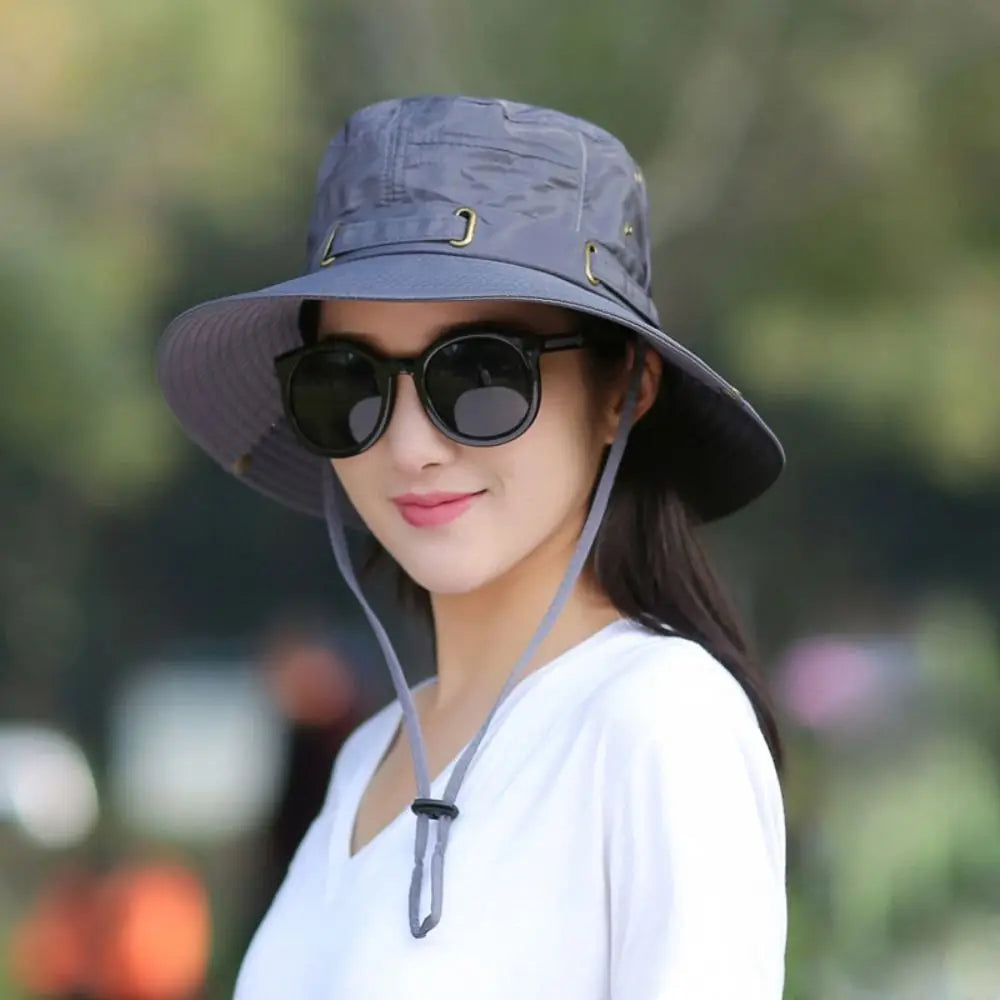 Wide Brim UV Protection Waterproof Bucket Hat