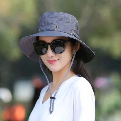Wide Brim UV Protection Waterproof Bucket Hat