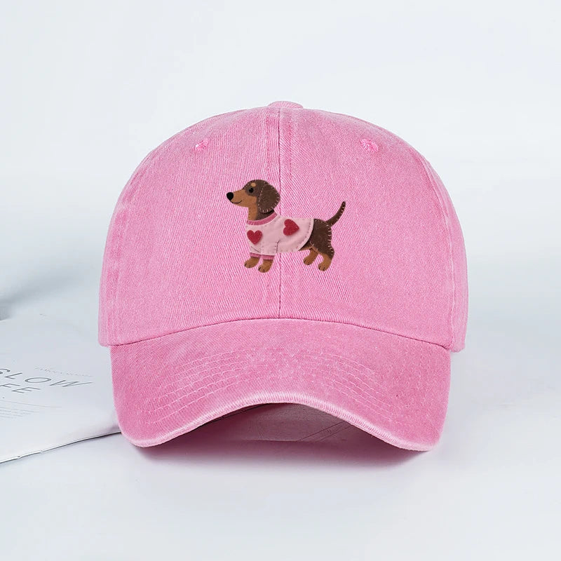 Dachshund Heart Sweater Baseball Cap