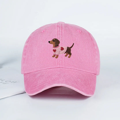 Dachshund Heart Sweater Baseball Cap