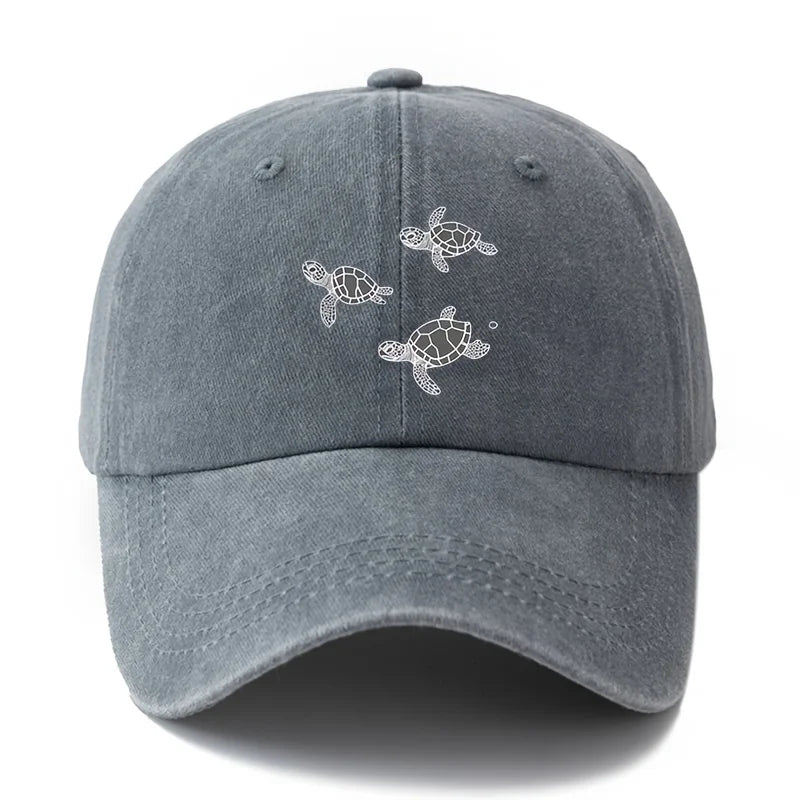 Turtle Print Travel Baseball Cap