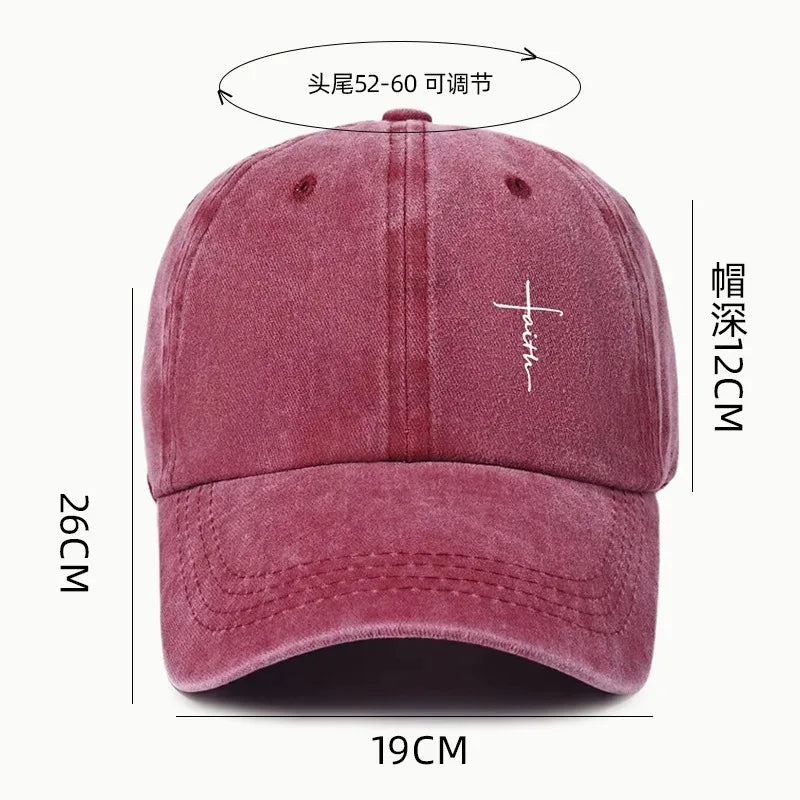 Retro Cross Print Baseball Cap
