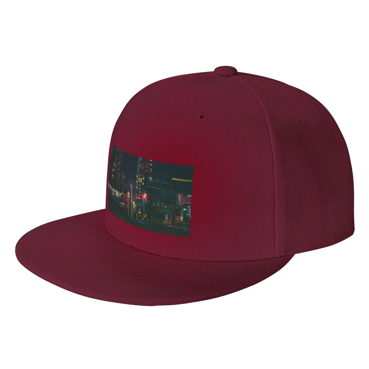 City Train Tracks Night Vintage Snapback Cap