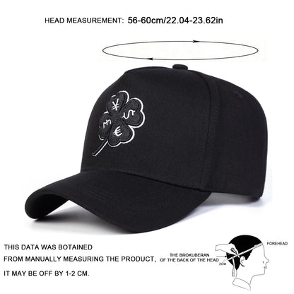 Four Leaf Clover Embroidery Baseball Cap