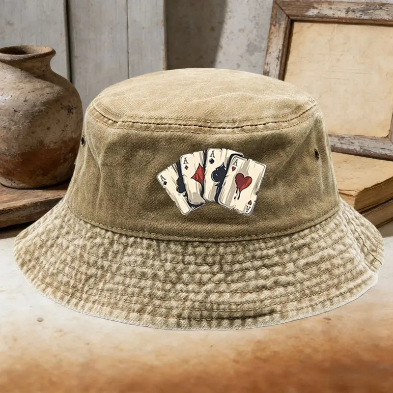 Retro Washed Cotton Bucket Hat Streetwear Fisherman Cap