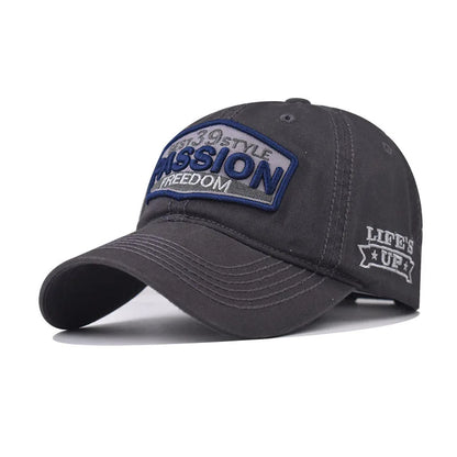 Unisex Cotton Washed Baseball Cap Men Letter Embroid Vintage