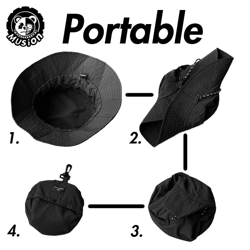 UPF 50+ Waterproof Foldable Wide Brim Bucket Hat