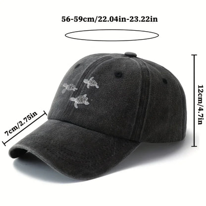Turtle Print Travel Baseball Cap