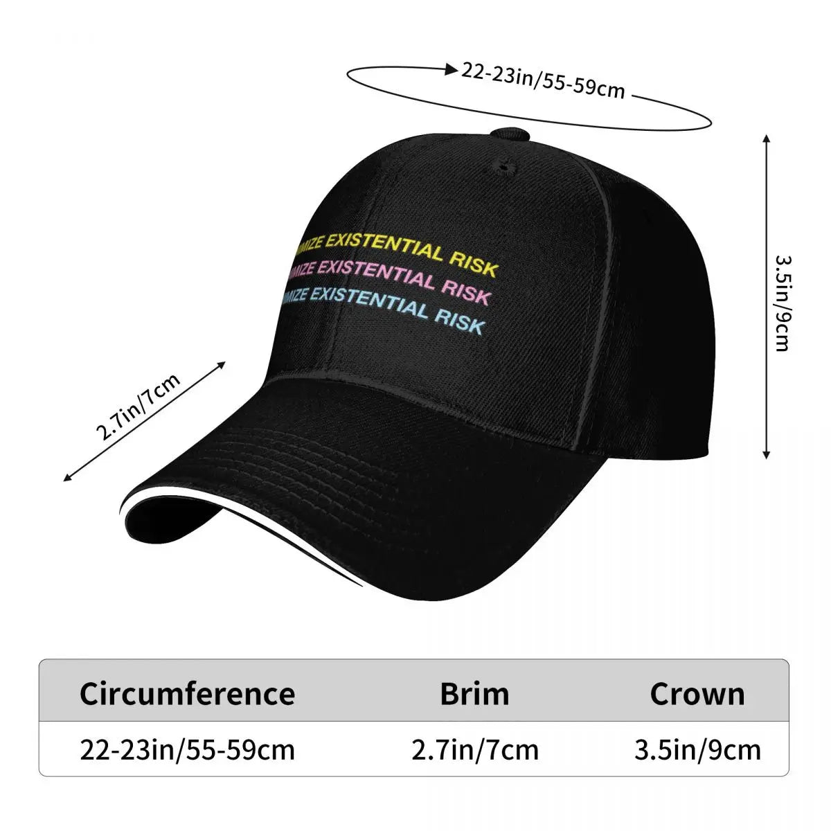 Bostrom Minimize Existential Risk Cotton Twill Baseball Cap