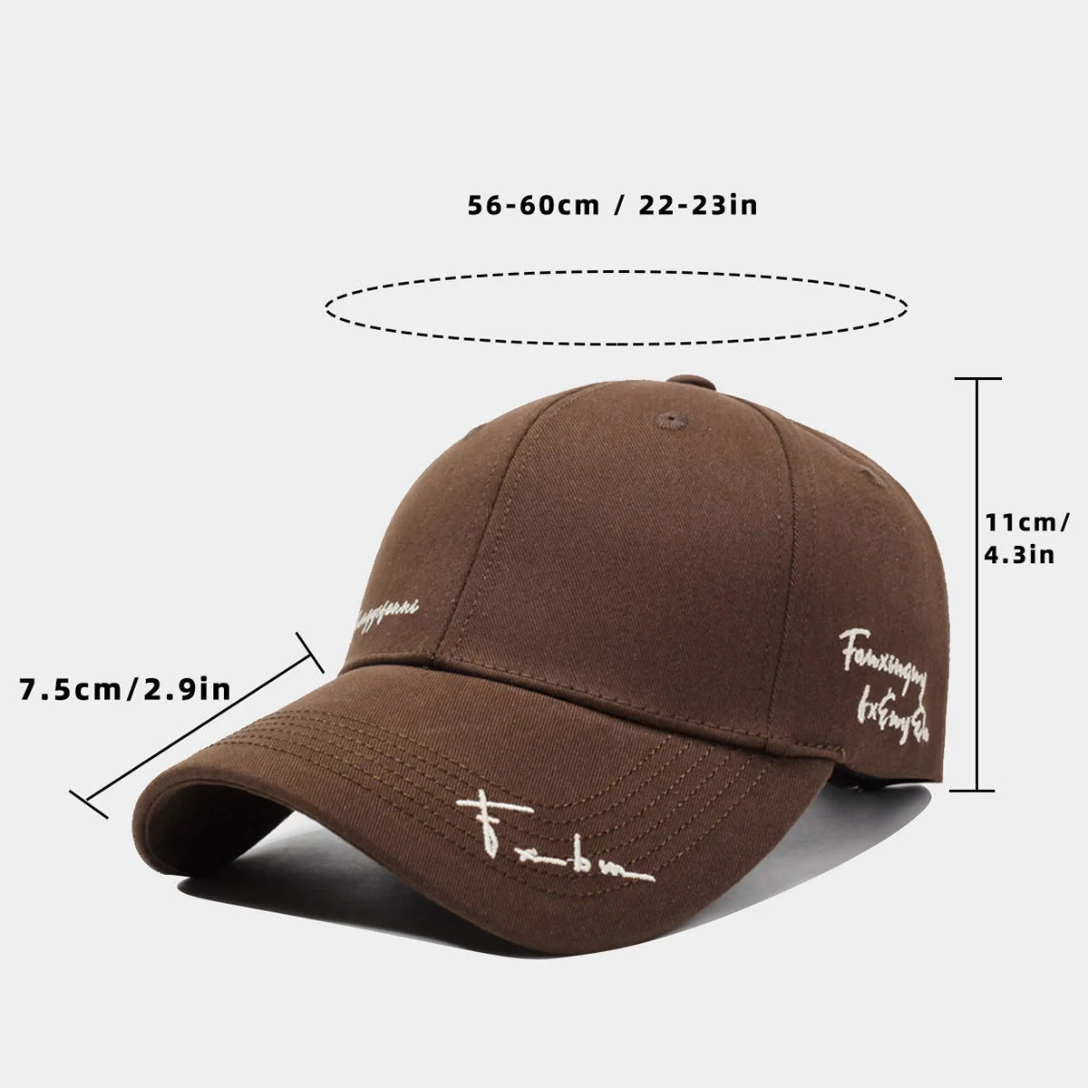 Deep Top Large Brim Baseball Cap For Women And Men