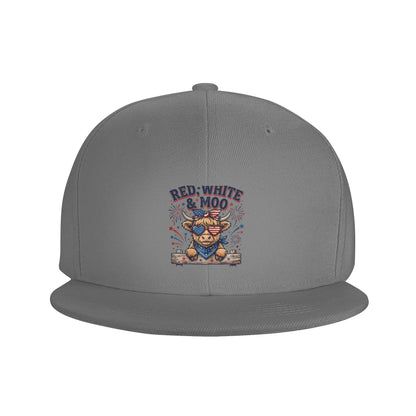 Vintage Funny Moo July Snapback Cap