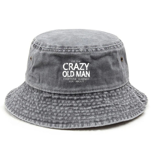 Grandpa Humor Washed Cotton Bucket Hat