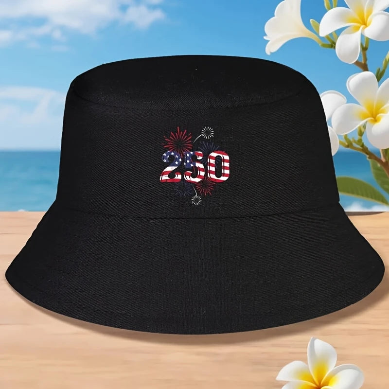 America Flag 250th Anniversary Bucket Hat