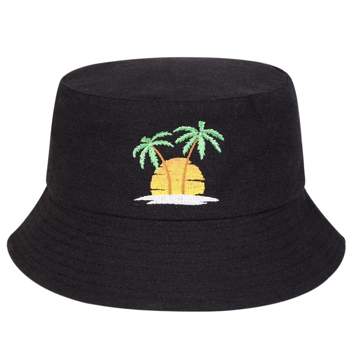 Unisex Sunset Coconut Tree Bucket Hat
