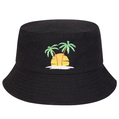 Unisex Sunset Coconut Tree Bucket Hat