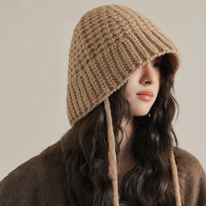 Women Wool Crochet Fisherman Winter Bucket Hat