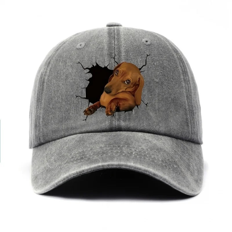 Vintage Cartoon Puppy Baseball Cap