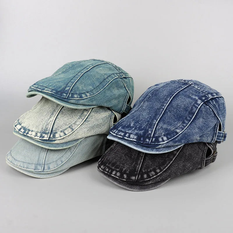 Black Denim Beret Hat Women Man Summer 2026