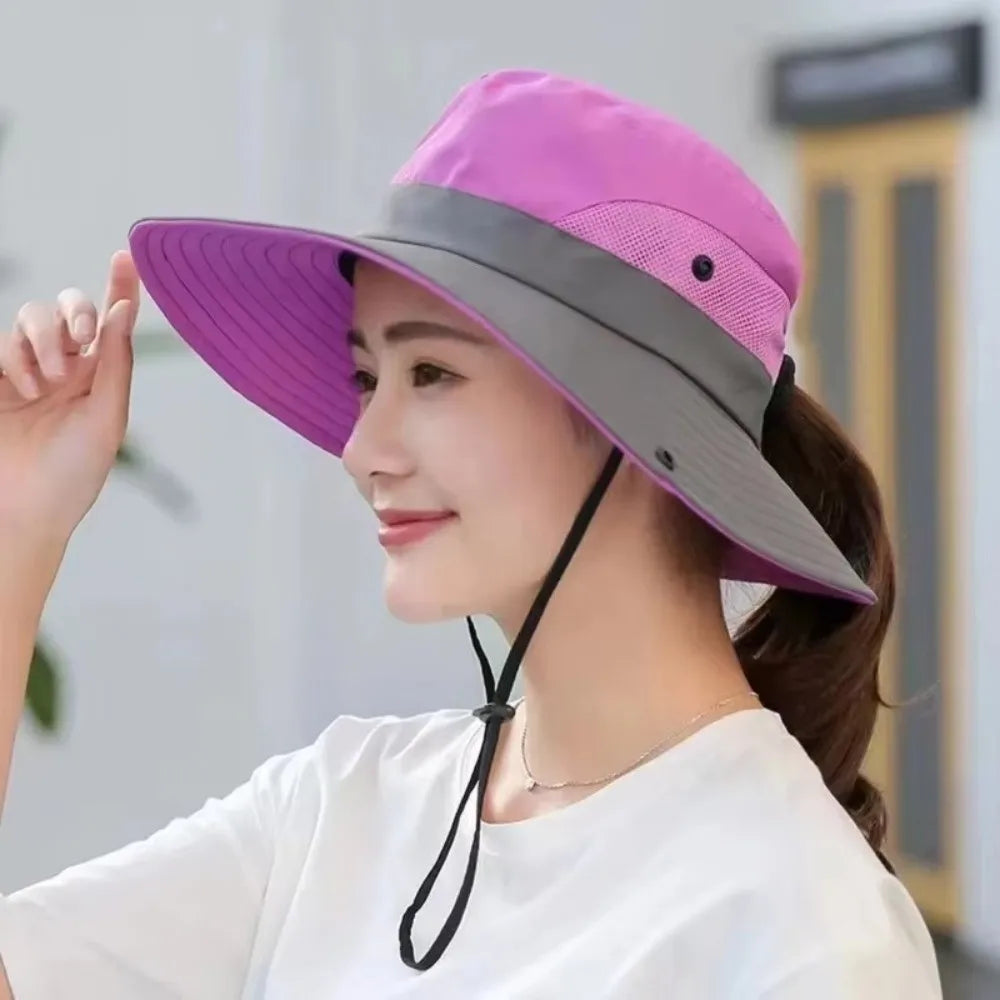 Adjustable Quick-Dry Wide Brim Hiking Bucket Hat