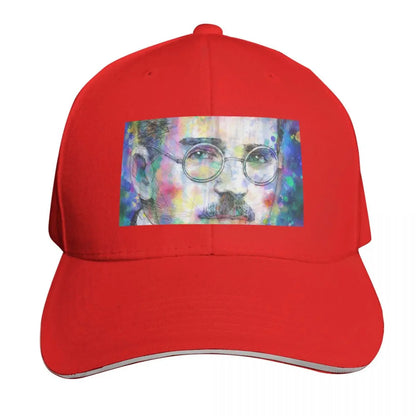 Walter Benjamin Watercolor Portrait Cotton Twill Baseball Cap