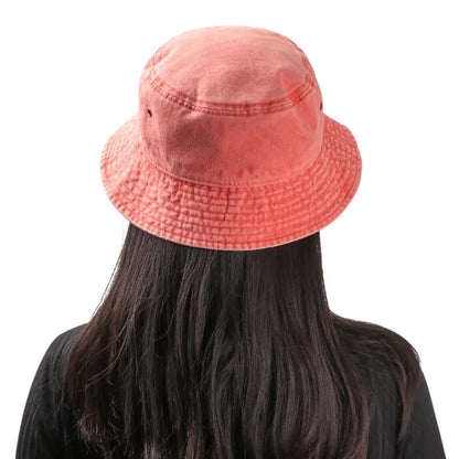 Fashion Summer Bucket Hat Hip Hop Washed Denim