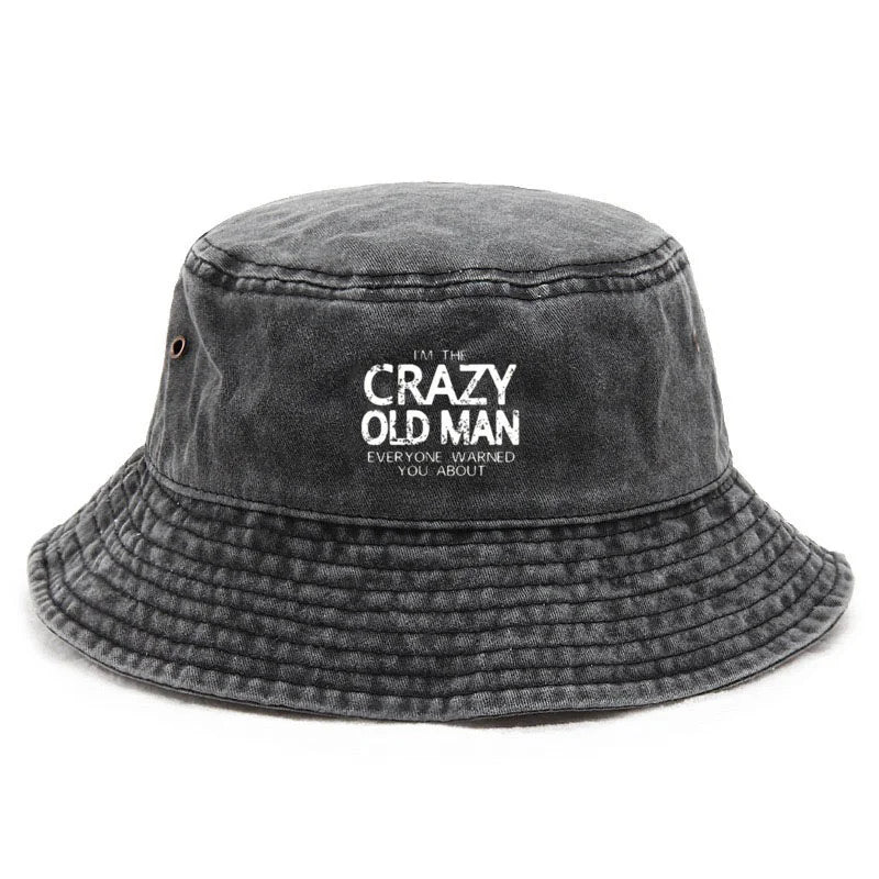 Grandpa Humor Washed Cotton Bucket Hat