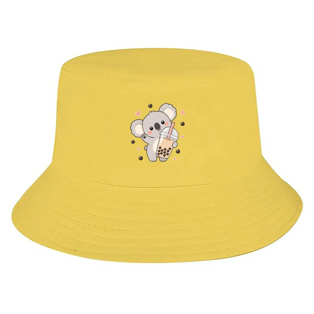 Fashion Cute Koala Boba Tea Bucket Hat