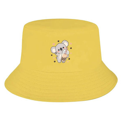 Fashion Cute Koala Boba Tea Bucket Hat