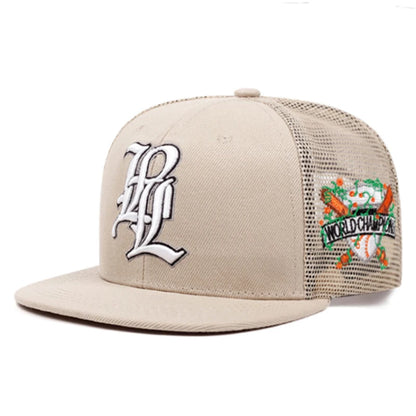 3D Embroidered P Letter Streetwear Snapback Cap