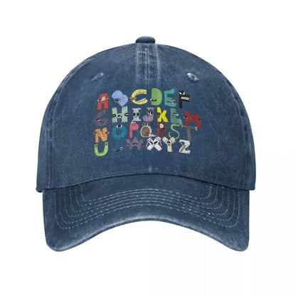 Villain ABC Letter Distressed Washed Baseball Cap