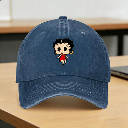 Vintage Betty Boop Washed Baseball Cap