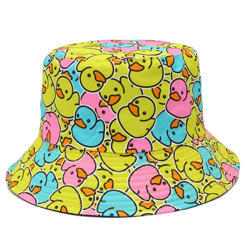 Reversible Bucket Hat Unisex Anti UV Hip Hop Street Dance Hat