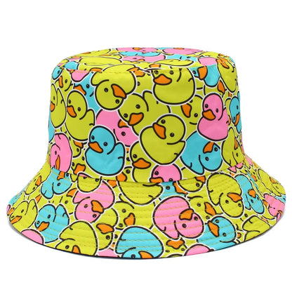 Reversible Bucket Hat Unisex Anti UV Hip Hop Street Dance Hat