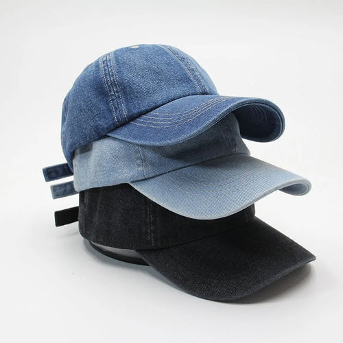 Vintage Denim Cotton Snapback Baseball Cap